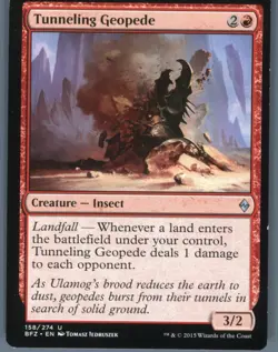 Magic_the_gathering tcg Battle for Zendikar Tunneling Geopede #158 NM - Image 1