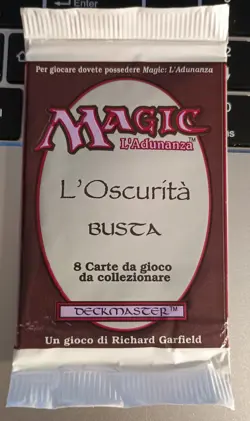 L'OSCURITA - The DARK - Italian - Booster Pack - Rare - MTG - 1 Pack Sealed - Image 1