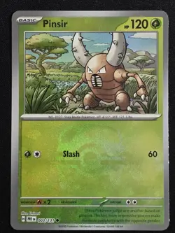 Pokemon TCG Pinsir Prismatic Evolutions 003/131 Masterball Reverse Holo Card - Image 1