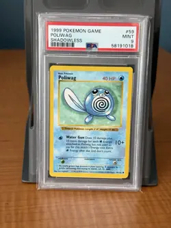 1999 Pokemon Poliwag Shadowless PSA 9 #59 Base Set - Image 1