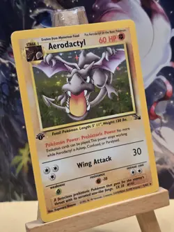 Pokemon TCG Aerodactyl Fossil 1st Edition Holo Unlimited Rare 1/62 - Image 3
