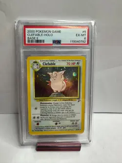Clefable 005/130 Holo PSA 6 - Base Set 2 Vintage Pokemon Card WOTC 1999-2000 - Image 1
