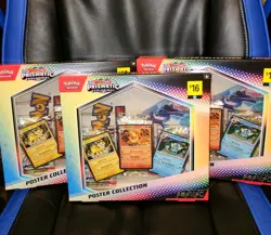 Pokemon TCG Prismatic Evolutions Poster Collection Lot of 3 NIB Factor Sealed - Image 1