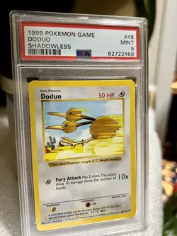 1999 POKEMON GAMEDODUOSHADOWLESS PSA Mint 9 - Image 1