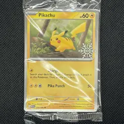 Pokemon TCG Holiday Calendar 2025 Pikachu Stamped Promo 025/165 Sealed - Image 1