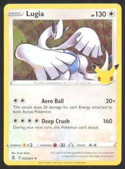 2021 Pokemon Sword & Shield - Celebrations Lugia Basic/Rare Holo #22 - Image 1