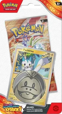 Pokemon TCG Surging Sparks 3 Pack Blister - Zapdos & 2 Checklane Blisters Bundle - Image 4