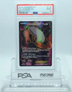 2016 POKEMON BREAKPOINT DARKRAI EX #118 FULL ART PSA 9 MINT #45890711 - Image 2