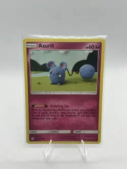 Azurill 146/236 Cosmic Eclipse Regular Crochet Art Sun & Moon Pokemon TCG - Image 1