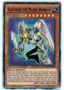 Valkyrion the Magna Warrior - YGLD-ENB01 - Ultra Rare - 1st Edition Near Mint Yu - Image 1