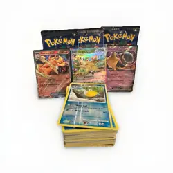 50+ Pokemon Cards with 3 sealed Trick or Trade Packs - Image 1