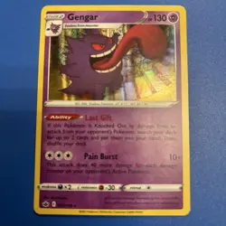 Pokemon TCG Sword & Shield Chilling Reign Gengar 057/198 Holo Rare Card - Image 1