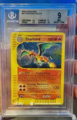 Expedition Base Set Charizard Holo Pokemon Card Holo BGS 9 - Image 1
