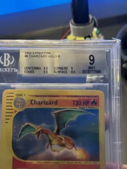 Expedition Base Set Charizard Holo Pokemon Card Holo BGS 9 - Image 2