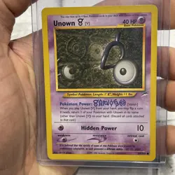 Unown (V) 89/105 2002 Neo Destiny Pokemon Card WOTC Vintage LP Lightly Played - Image 1