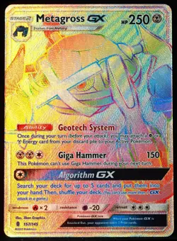 Metagross GX #157 NM-M Pokemon Card - Image 1