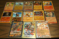 POKEMON 13 CARD EVOLUTION TYPE CHARACTER LOT GROWLITHE/ARCANINE, NO DUPES - Image 1