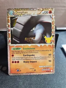 Pokemon TCG Donphan Prime Celebrations Classic Collection Holo Card 107/123 - Image 1