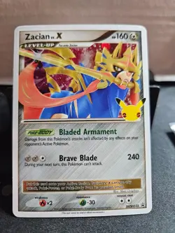 Zacian Lv. X SWSH135 Promo Holo Rare Pokemon Card Celebrations - Image 1
