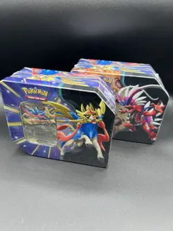 Pokemon Card TCG Slashing Legends Tin Set of 2: Koraidon & Zacian EX, New Sealed - Image 1