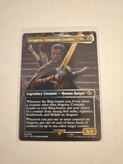 Mtg. Aragorn, Company Leader. Borderless. Lord of the Rings. Pack Fresh - Image 1