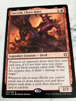 Zurzoth Chaos Rider MTG MISPRINT CRESCENT STAMP - Image 1