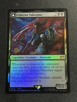 Magic MTG Final Fantasy - Vincent Valentine - FIN Pre-Release Foil R 0125 MINT - Image 1