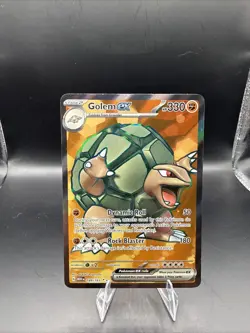 Pokemon Golem EX TCG Full Art Holo Rare Card 189/165 Scarlet & Violet 151 NM - Image 1