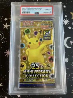 PSA 10 - 25TH ANNIVERSARY JAPANESE POKEMON BOOSTER PACK PIKACHU GRADED GEM MINT - Image 1