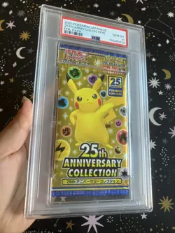 PSA 10 - 25TH ANNIVERSARY JAPANESE POKEMON BOOSTER PACK PIKACHU GRADED GEM MINT - Image 3
