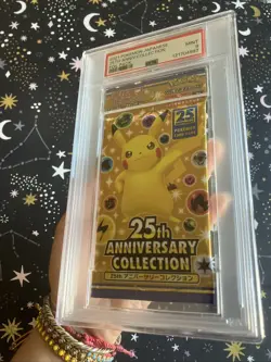 PSA 9 25TH ANNIVERSARY JAPANESE POKEMON BOOSTER PACK PIKACHU GRADED MINT - Image 4
