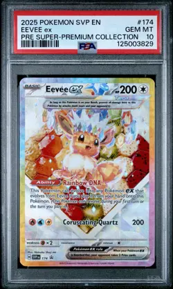 2025 POKEMON SVP EN-SV BLACK STAR PROMO #174 EEVEE EX PSA 10 - Image 1