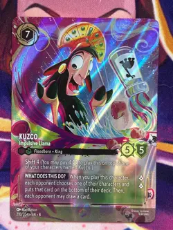 Disney Lorcana Kuzco - Impulsive Lama - Enchanted Card - 210/204 Reign Of Jafar - Image 1