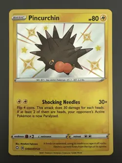 Pincurchin SV043/SV122 Shining Fates: Shiny Vault Holo Pokemon TCG - NM - Image 1