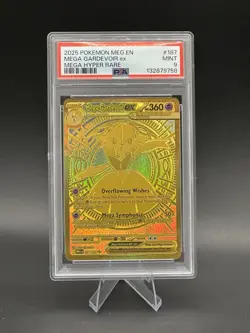 🔥🔥2025 Pokemon Mega Gardevoir EX 187/132 Gold Hyper Rare PSA 9🔥🔥 - Image 1