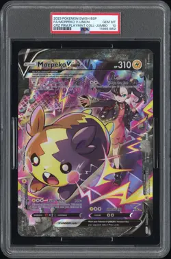 2023 POKEMON SWSH BLACK STAR PROMO FULL ART/MORPEKO V-UNION PSA 10 - Image 1