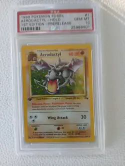 Pokemon Card 1st Edition Fossil #1 Prerelease Aerodactyl Holo PSA 10 GEM MINT... - Image 1