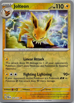 Jolteon 135/165 | Scarlet & Violet 151 | Rare Reverse Holo | Pokemon TCG NM - Image 1