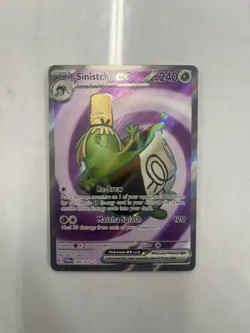 Sinistcha ex 189/167 Twilight Masquerade Ultra Rare Full Art Pokemon - Image 1