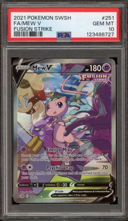 Pokemon Mew V Fusion Strike Full Alt Art #251 PSA 10 Gem Mint - Image 1