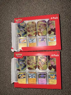 Sam’s Club Pokemon (2) 151 4-Pack Mini Tins New Sealed (Boxes Damaged) - Image 1