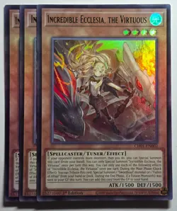 Yugioh x3 Incredible Ecclesia, the Virtuous CH01-EN002 Ultra Rare 1st Edition - Image 1