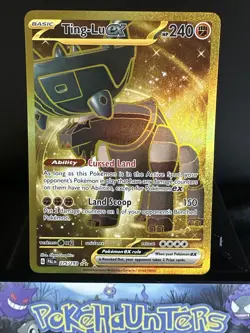 Pokemon Card Ting-Lu EX 275/193 Paldea Evolved Gold Hyper Rare NM - Image 1