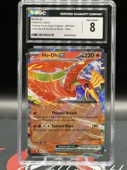 2023 Pokemon Ho-Oh EX 007/034 Ultra Rare Card English Edition CGC 8 - Image 1