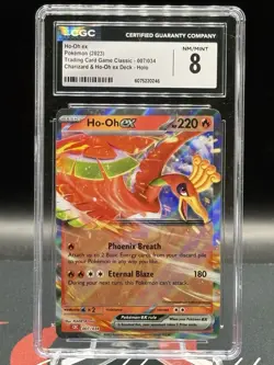 2023 Pokemon Ho-Oh EX 007/034 Ultra Rare Card English Edition CGC 8 - Image 3