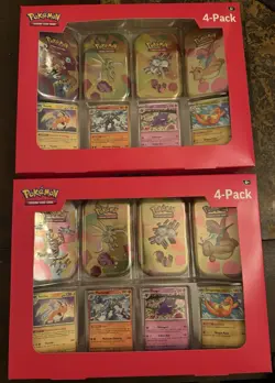 Pokemon 151 S&V - 4 Pack Mini Tins + 4 Promo Cards - SAMS CLUB EXCLUSIVE 2x - Image 1