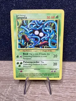 Tangela (66/102) ~ LP/MP [Base Set Unlimited] Vintage 1999 -WotC- Pokemon Card - Image 1