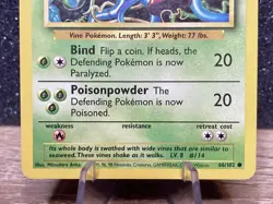 Tangela (66/102) ~ LP/MP [Base Set Unlimited] Vintage 1999 -WotC- Pokemon Card - Image 3