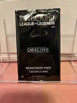 Riftbound Origins Nexus Night Pack Sealed English 3-Card Pack - Image 1