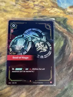 Riftbound TCG League Of Legends Origins Epic Seal of Rage 040/298 NM Card - Image 1